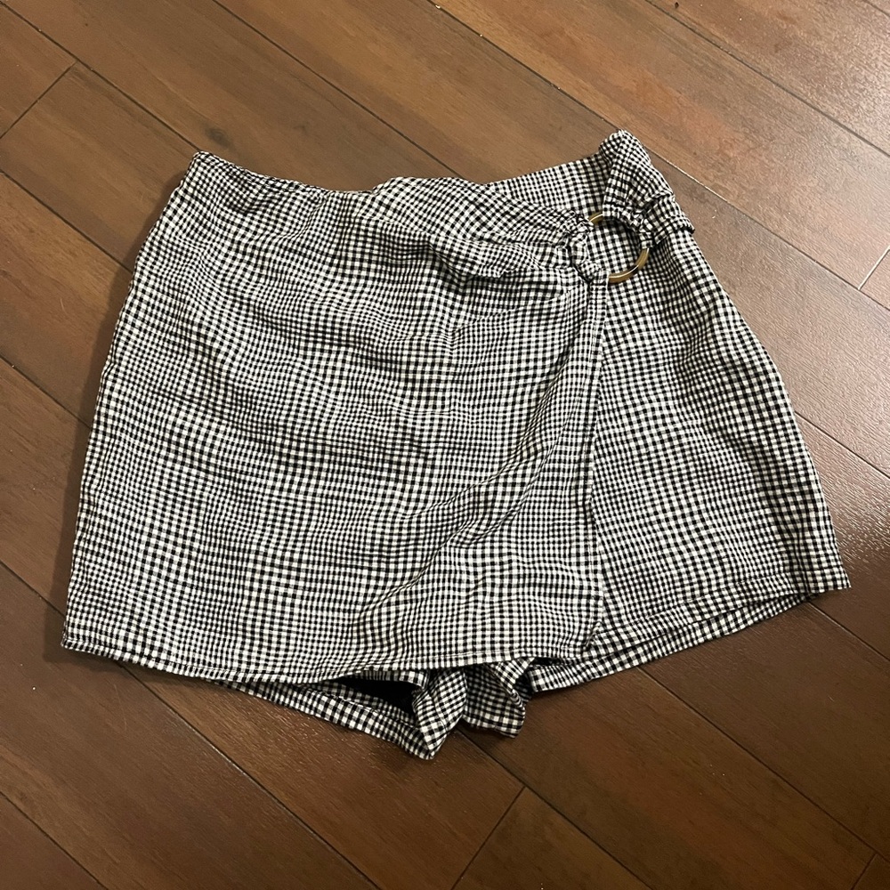 Abercrombie & Fitch Plaid Tortoise Shell Skort Size S